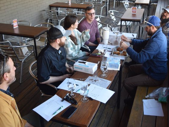 Chicken tasting crew at Community Tap