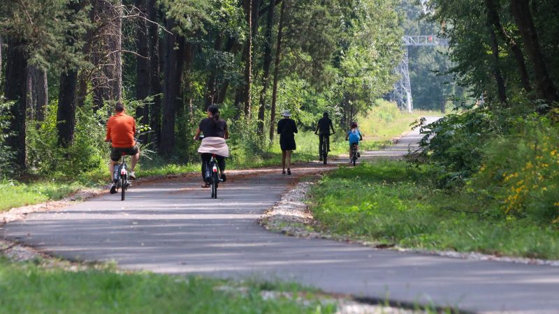 The Green Line of the Prisma Health Swamp Rabbit Trail near the Greenville Downtown Airport on Wednesday, Sept. 20, 2023.